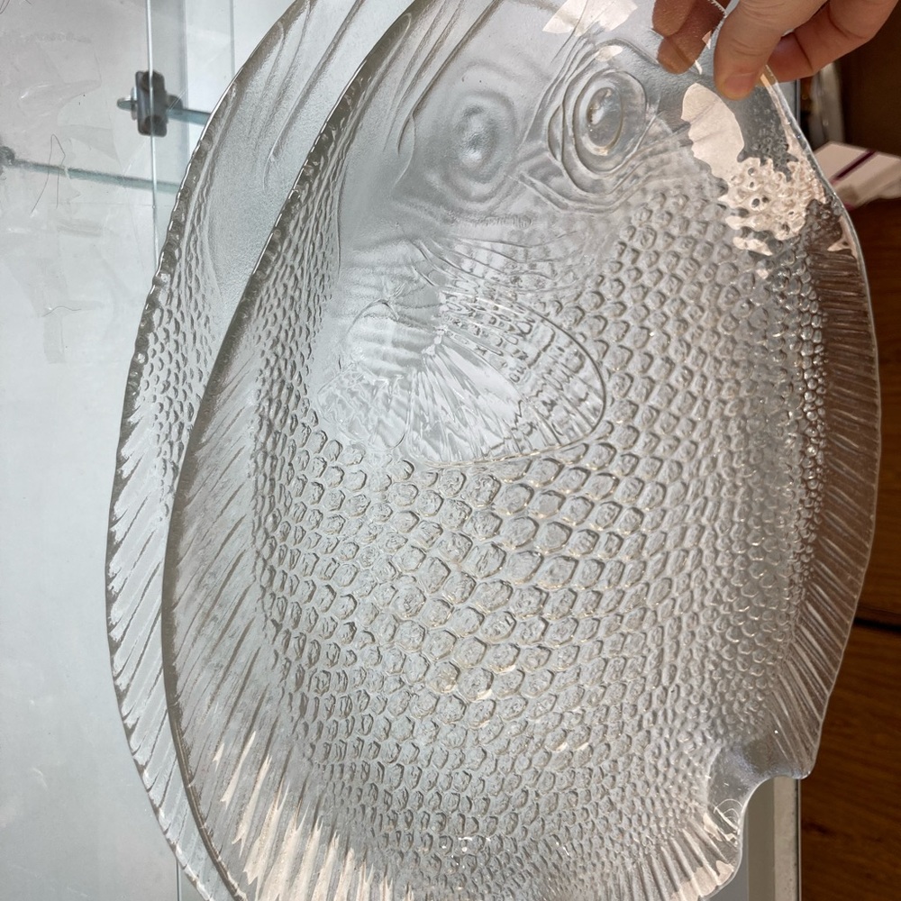Two brand new large fish plates